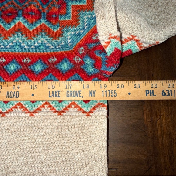 Orvis Fleece Quarter 1/4 Zip Pullover Sweater Aztec Southwest Womens  Small - Picture 6 of 9
